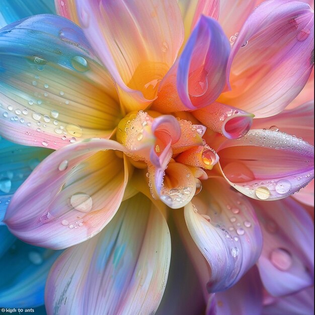 foto naturezas beleza capturada em flores coloridas de perto