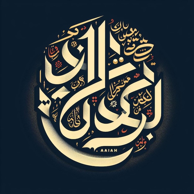 una foto negra y dorada de una caligrafía árabe con la palabra caligrafías