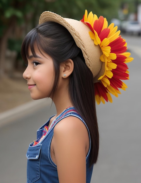 Foto de niña hispana sonriente