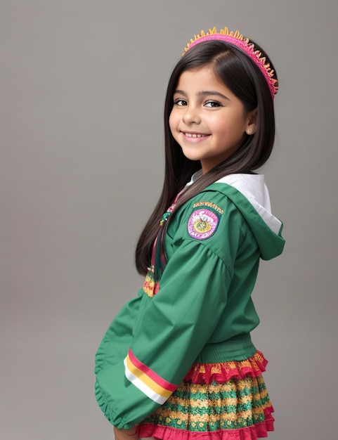 Foto de niña hispana sonriente