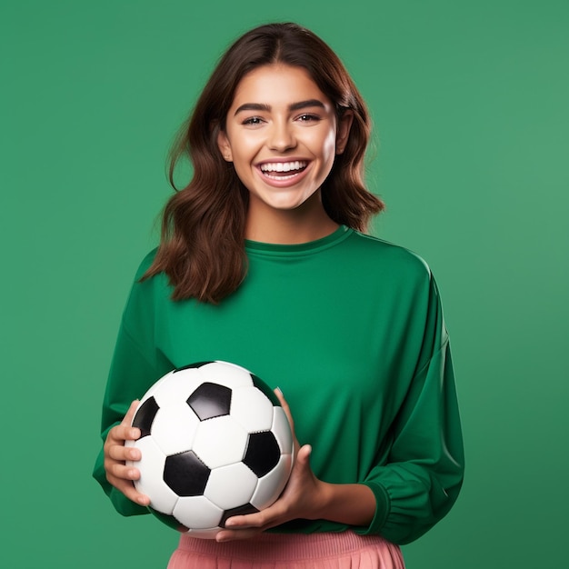 foto de niña mexicana emocionada sosteniendo una pelota