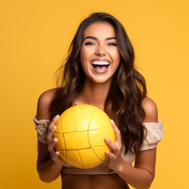 foto de niña mexicana emocionada sosteniendo una pelota