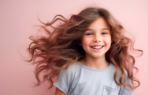 Foto de una niña sonriente celebrando el día de la infancia