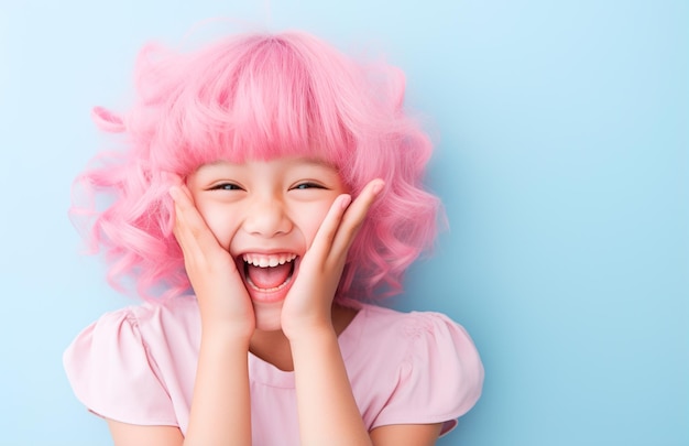 Foto de una niña sonriente celebrando el día de la infancia