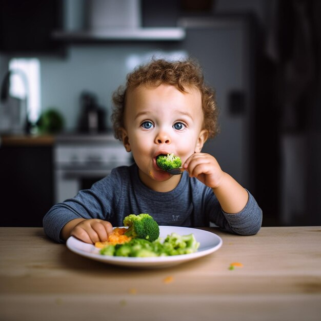 Foto de un niño lindo bebiendo leche