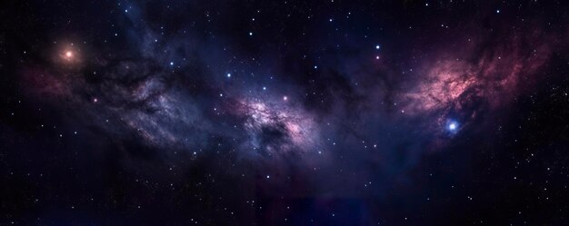 una foto de una noche estrellada muy oscura tomada desde el cielo nocturno del Telescopio Espacial James Webb nebulosa de tono negro oscuro y azul oscuro AI Generative