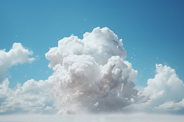 foto de una nube en el cielo azul