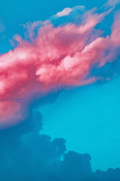 La foto de las nubes rosadas