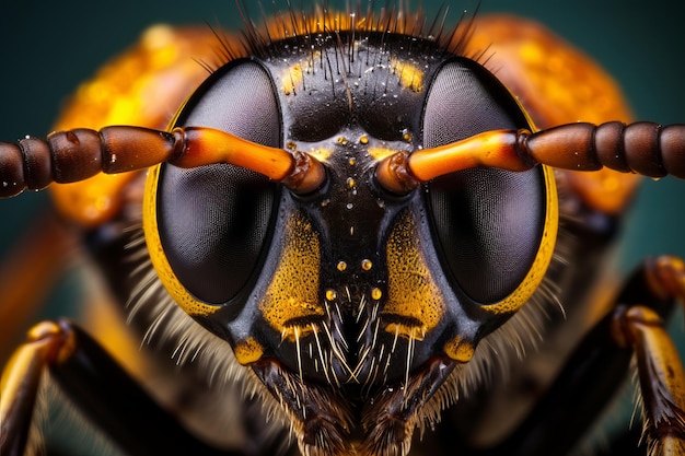 Foto foto de los ojos de los insectos de cerca