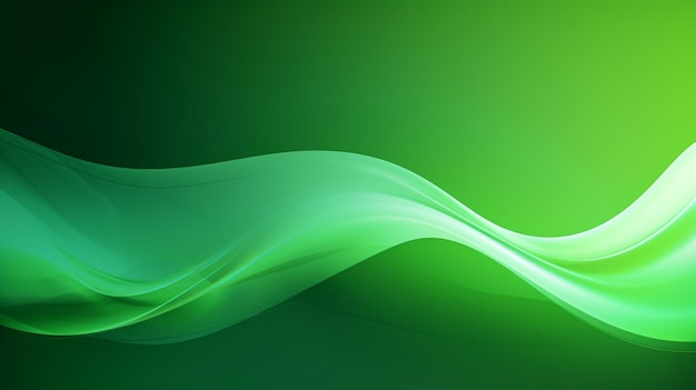 Foto de ondas verdes sobre un fondo blanco Generado por Ai