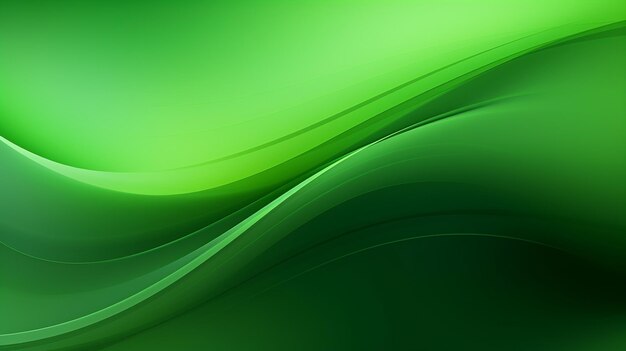 Foto de ondas verdes sobre un fondo blanco Generado por Ai
