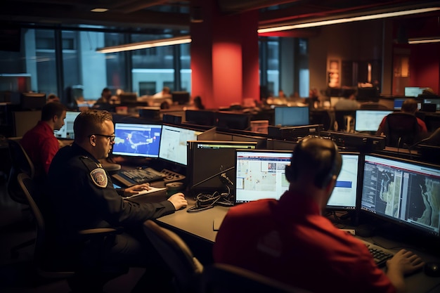 Foto de las operaciones del Centro de Respuesta de Emergencia