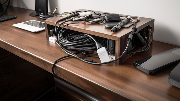 Organizador de Cables para Escritorio Profesional