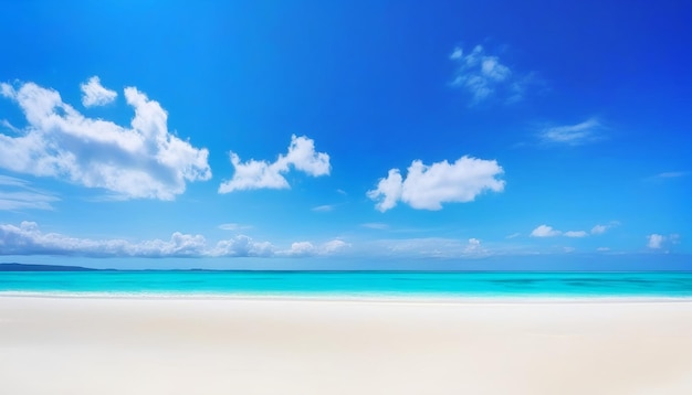Foto paisagem de verão de um dia ensolarado na praia com ondas do padrão de verão colorido do mar c