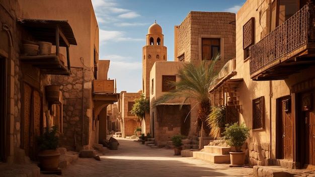 Una foto de un paisaje urbano histórico con arquitectura tradicional