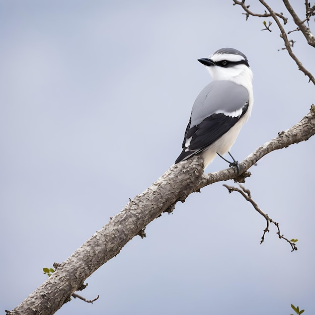 foto Un pájaro posado en una rama generado por IA