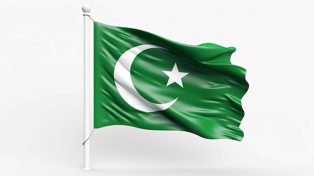 Foto Pakistan-Unabhängigkeitstag begrüßt Pakistan-Flagge-Illustration