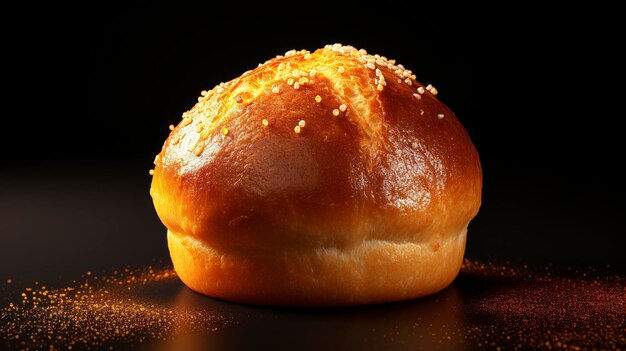 Una foto de un pan de brioche con una corteza dorada