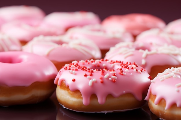 Foto foto de pancarta de deliciosas donas con espacio para copiar