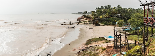 Foto panorâmica da costa de Bilwi em Puerto Cabezas