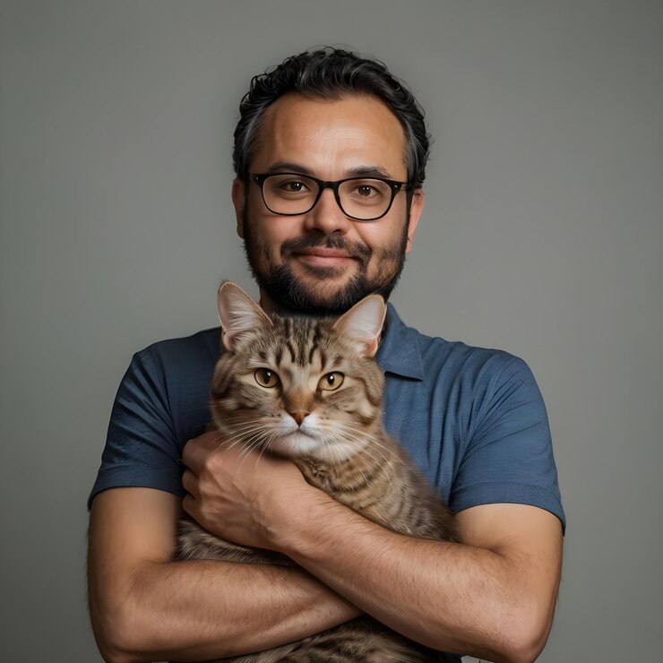 La foto del papá gato