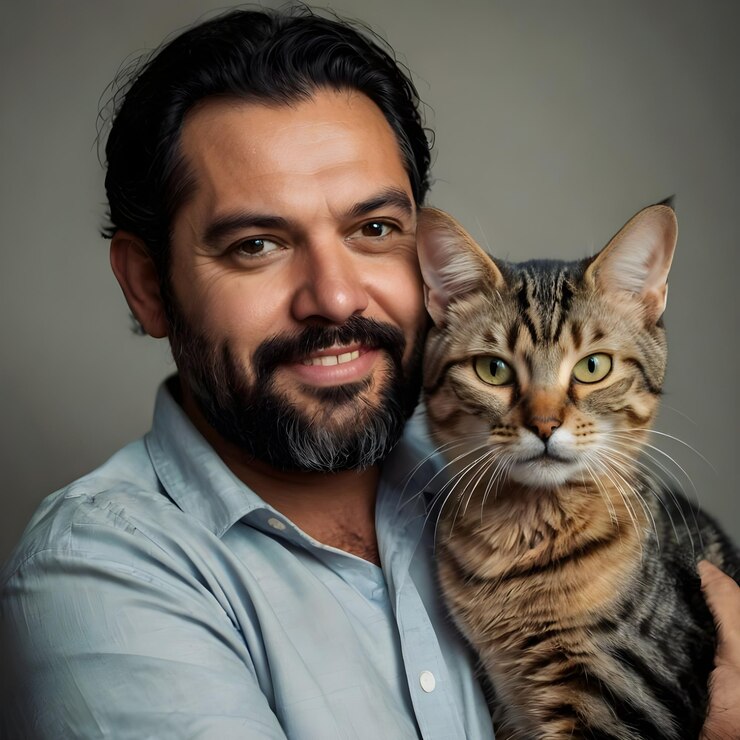 La foto del papá gato
