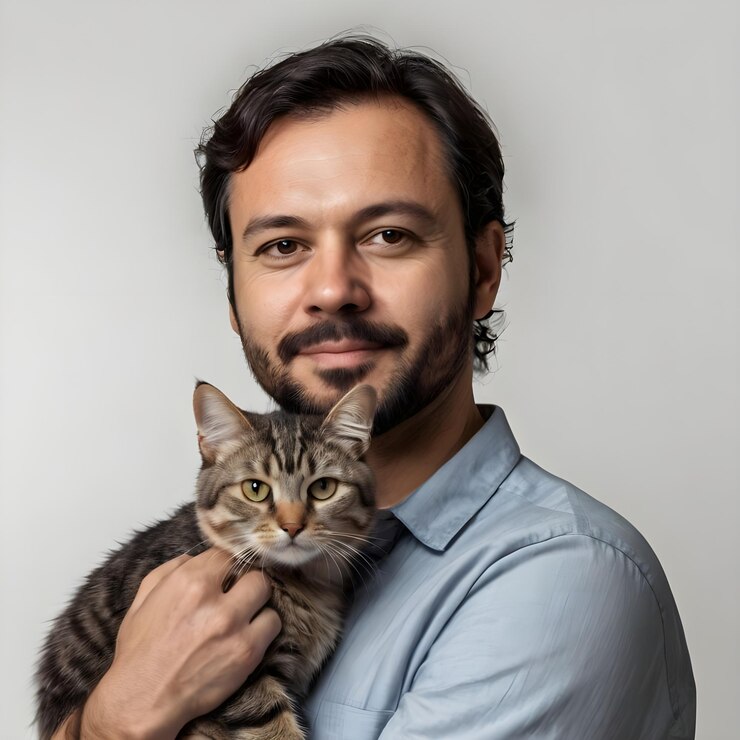 La foto del papá gato