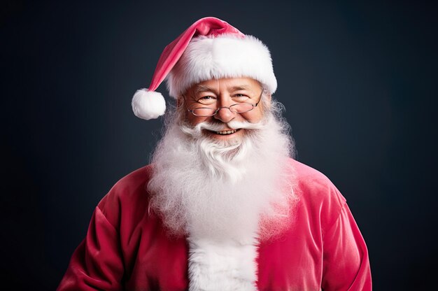 Una foto de Papá Noel con ropa rosa en el estudio Foto de alta calidad