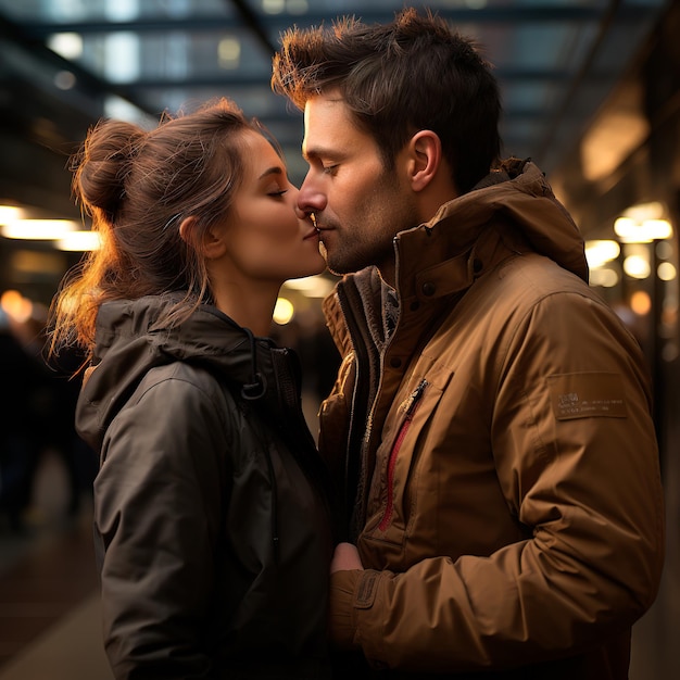 foto de pareja besándose con amor