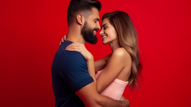 Foto foto de una pareja encantadora con amor