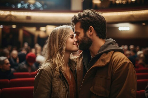 Una foto de una pareja romántica