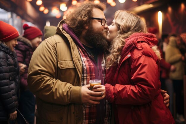 Una foto de una pareja romántica