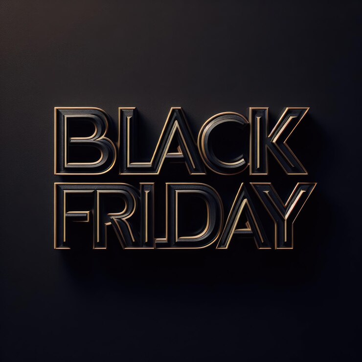 Foto foto de la parte superior de la composición de black friday