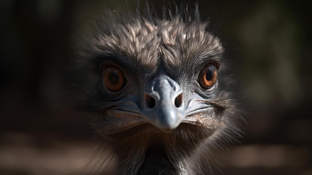 Foto de pasaporte de Emu capturando la toma perfecta con un Le de 50 mm