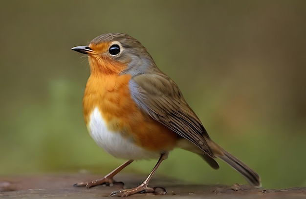 Foto pássaros cantores europeus passeriformes erithacus rubecula ai gerado