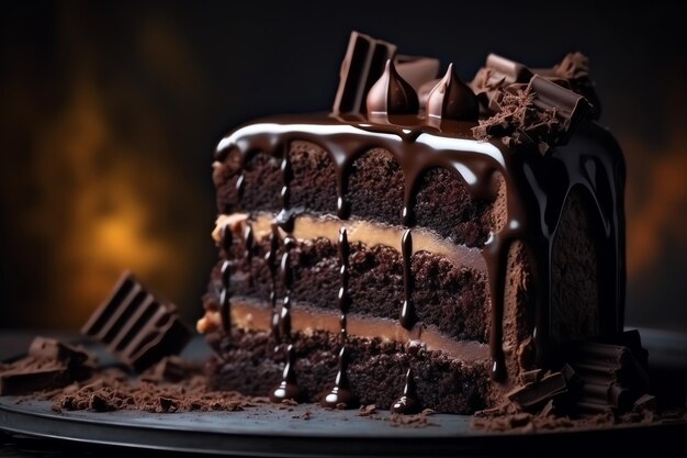 Foto de un pastel de lava de chocolate