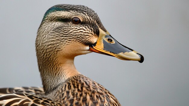 Foto una foto de un pato de cerca