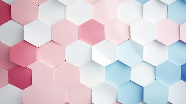 Foto una foto de un patrón geométrico de octagones con un fondo blanco minimalista