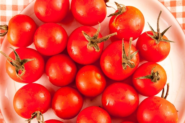 Foto de patrón de textura de fondo de fruta de tomate