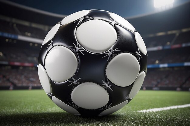 Foto de una pelota de fútbol clásica