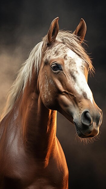 Foto perfekt scharf sauber Fokus von Mustang Pferd Ai erzeugte Kunst