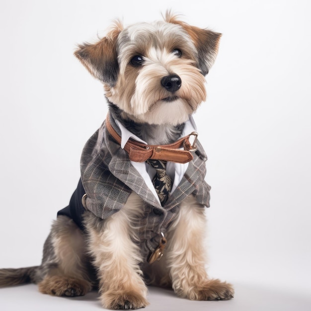 FOTO Un perro con chaqueta y corbata