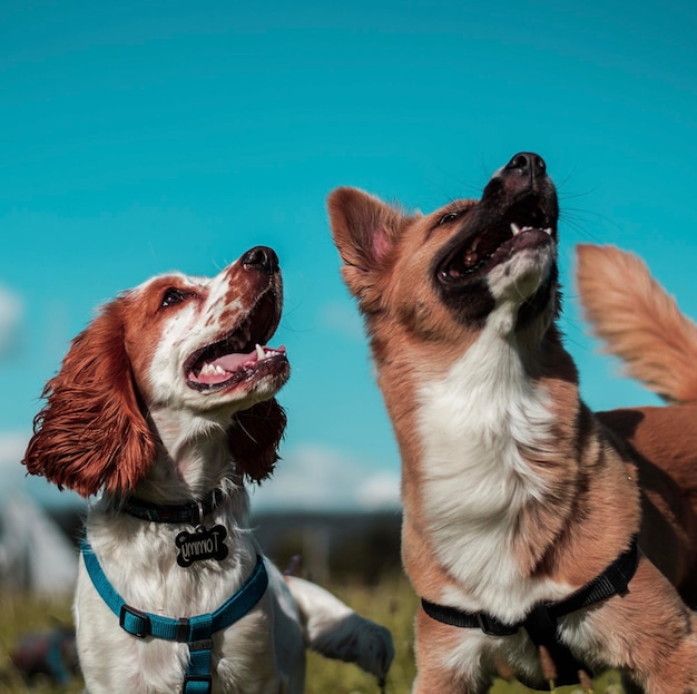 Foto una foto de un perro lindo