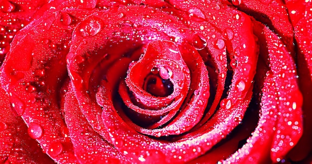 Foto de un pétalo de flor con salpicaduras y gotas de agua. Textura de hojas y pétalos sobre un fondo de salpicaduras borrosas.