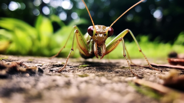 Foto foto de phasmid en el suelo