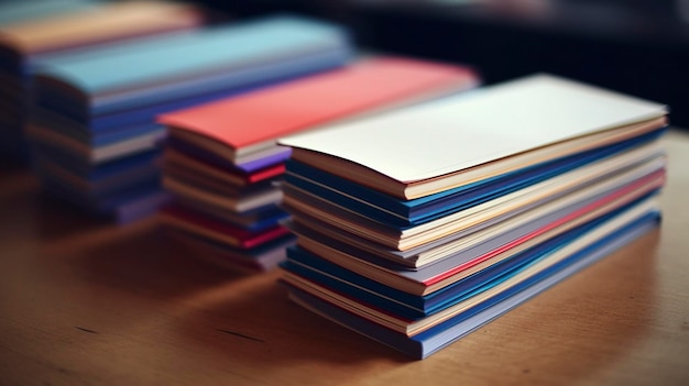 Una foto de una pila de cuadernos limpios y no utilizados