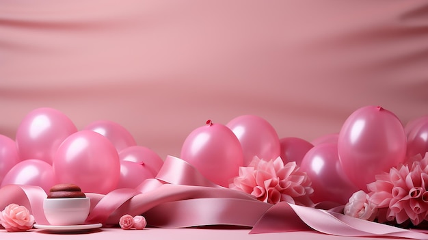 Foto Pink Ribbon Brustkrebs-Gesundheitskonzept