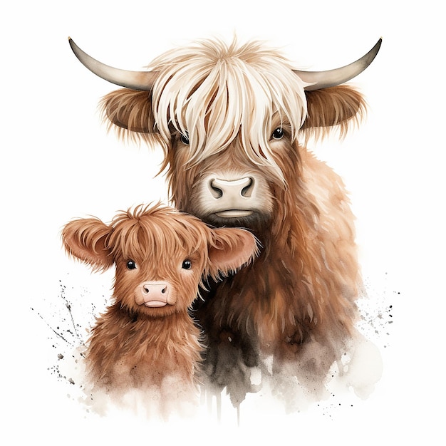 Foto de una pintura de una vaca bebé con una nariz blanca