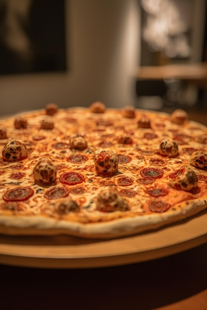 foto de una pizza sabrosa y deliciosa