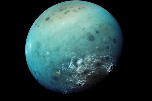 Foto del planeta Neptuno con color azul y fondo negro